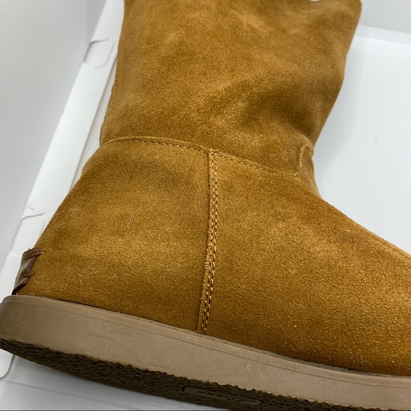 Bass Aria Brown Suede and Shearling Boots Size 8.5M - Picture 4 of 9